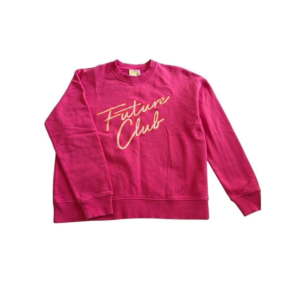 From‎ Future Hot Pink Future Club Embroidery Streetwear Sweatshirt sz S-M